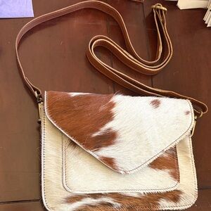 Cowhide Leather Crossbody Purse
